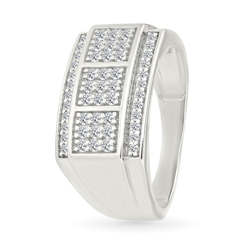 Main Image 2 of 5/8 CT. T.W. Multi-Diamond Fashion Ring in Sterling Silver