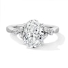 Thumbnail Image 1 of 3-1/2 CT. T.W. Oval Certified Lab-Grown Diamond Hidden Halo Engagement Ring in 14K White Gold (F/VS2)