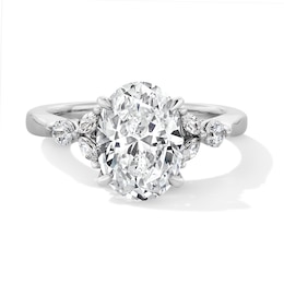 3-1/2 CT. T.W. Oval Certified Lab-Grown Diamond Hidden Halo Engagement Ring in 14K White Gold (F/VS2)