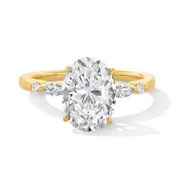 3-1/3 CT. T.W. Certified Lab-Grown Diamond Hidden Halo Engagement Ring in 14K Gold (F/VS2)