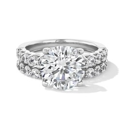 5-1/2 CT. T.W. Certified Lab-Grown Diamond Hidden-Frame Bridal Set in 14K White Gold (F/VS2)