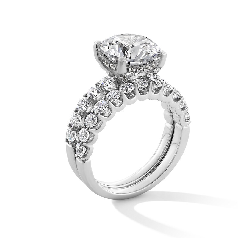 Main Image 2 of 5-1/2 CT. T.W. Certified Lab-Grown Diamond Hidden-Frame Bridal Set in 14K White Gold (F/VS2)