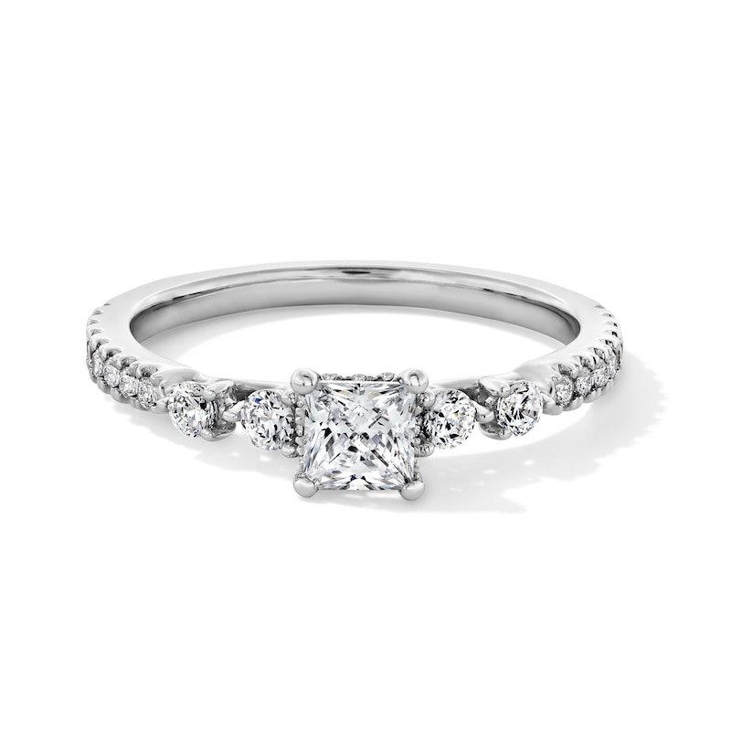 Main Image 1 of 3/4 CT. T.W. Princess-Cut Diamond Five-Stone Engagement Ring in 14K White Gold