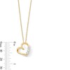 Thumbnail Image 3 of 1/6 CT. T.W. Certified Lab-Grown Diamond Heart Necklace in Sterling Silver with 10K Gold Plate (F/VS2)