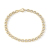 Thumbnail Image 1 of 1/3 CT. T.W. Diamond Link Bracelet in Sterling Silver with 10K Gold Plate
