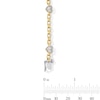 Thumbnail Image 2 of 1/4 CT. T.W. Diamond Heart Link Bracelet in Sterling Silver with 10K Gold Plate - 7.5”
