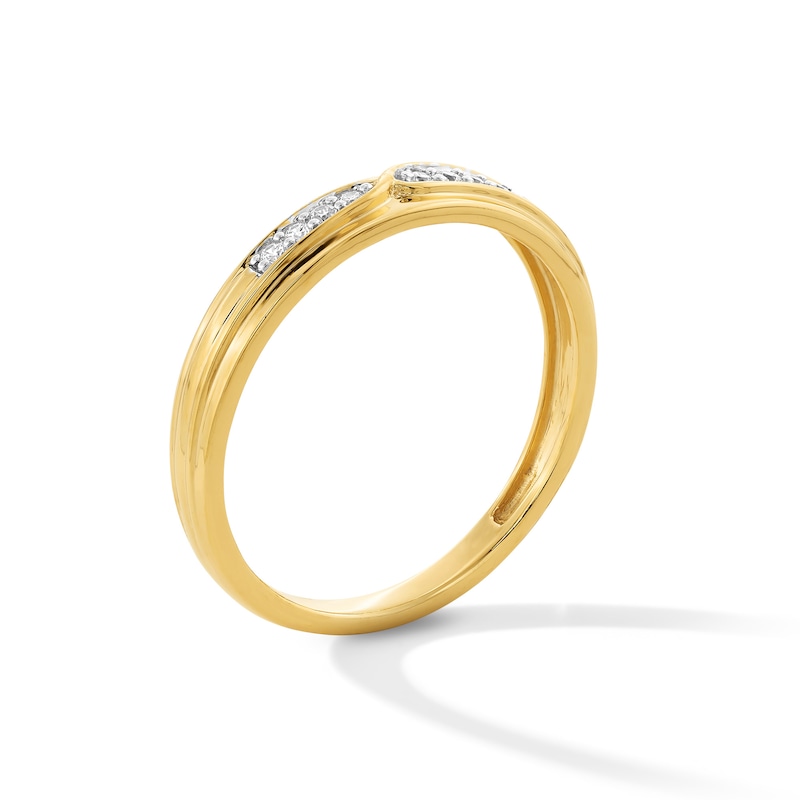 Main Image 5 of 1/3 CT. T.W. Certified Lab-Grown Diamond Wedding Ensemble in 10K Gold (F/SI2)