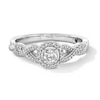 Thumbnail Image 1 of 1/3 CT. T.W. Certified Lab-Grown Diamond Frame Engagement Ring in Sterling Silver (F/SI2)