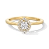 Thumbnail Image 1 of 3/8 CT. T.W. Certified Lab-Grown Diamond Frame Engagement Ring in 10K Gold (F/SI2)