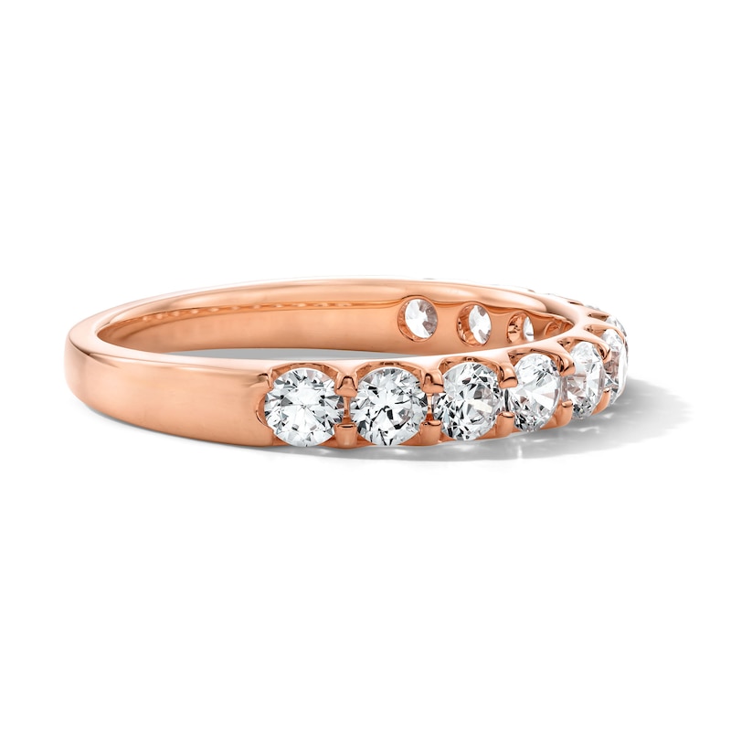 Main Image 4 of 5/8 CT. T.W. Diamond Anniversary Band in 10K Rose Gold