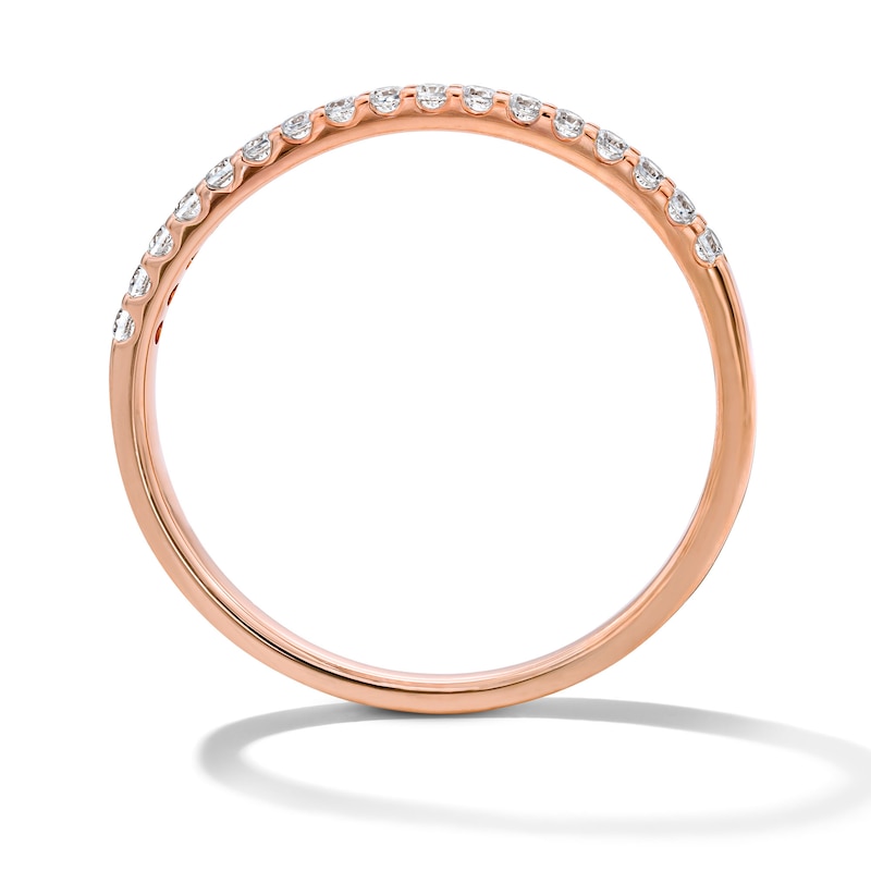 Main Image 3 of 1/6 CT. T.W. Diamond Band in 14K Rose Gold (I/SI2)