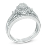 Thumbnail Image 2 of Previously Owned - 1/2 CT. T.W. Diamond Cluster Soldered Bridal Set in 10K White Gold