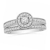 Thumbnail Image 1 of Previously Owned - 1/2 CT. T.W. Diamond Framed Soldered Bridal Set in 14K White Gold