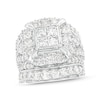 Thumbnail Image 1 of Previously Owned - 5 CT. T.W. Quad Princess-Cut Diamond Frame Multi-Row Soldered Bridal Set in 14K White Gold