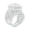 Thumbnail Image 3 of Previously Owned - 5 CT. T.W. Quad Princess-Cut Diamond Frame Multi-Row Soldered Bridal Set in 14K White Gold