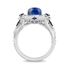 Thumbnail Image 3 of Enchanted Disney Cinderella 75th Anniversary Kyanite, Sapphire and 1/6 CT. T.W. Diamond Ring in Sterling Silver
