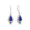 Thumbnail Image 2 of Enchanted Disney Cinderella 75th Anniversary Kyanite, Sapphire and 1/10 CT. T.W. Diamond Earrings in Sterling Silver