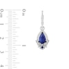 Thumbnail Image 3 of Enchanted Disney Cinderella 75th Anniversary Kyanite, Sapphire and 1/10 CT. T.W. Diamond Earrings in Sterling Silver