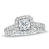 Thumbnail Image 1 of Previously Owned - Vera Wang Love Collection 2 CT. T.W. Diamond Frame Soldered Bridal Set in 14K White Gold