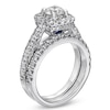Thumbnail Image 2 of Previously Owned - Vera Wang Love Collection 2 CT. T.W. Diamond Frame Soldered Bridal Set in 14K White Gold