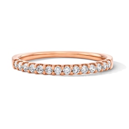 1/4 CT. T.W. Certified Diamond Band in 14K Rose Gold (I/SI2)