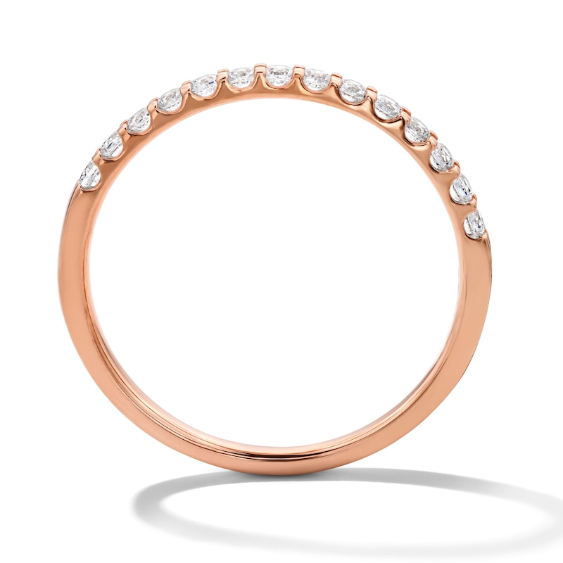 Main Image 2 of 1/4 CT. T.W. Certified Diamond Band in 14K Rose Gold (I/SI2)