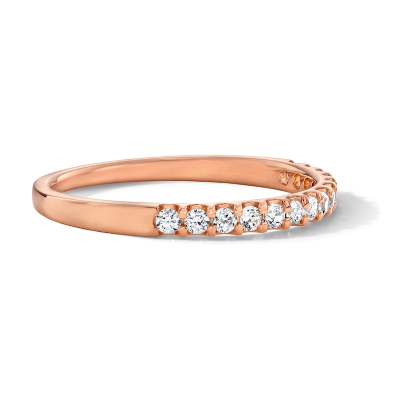 Main Image 3 of 1/4 CT. T.W. Certified Diamond Band in 14K Rose Gold (I/SI2)