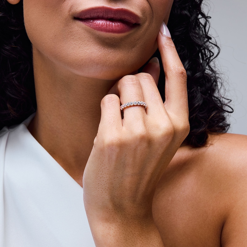 Main Image 2 of 1 CT. T.W. Diamond Contemporary Band in 14K Rose Gold (I/I2)