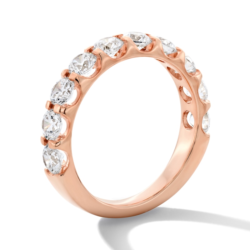 Main Image 3 of 2 CT. T.W. Certified Lab-Grown Diamond Anniversary Band in 14K Rose Gold (F/VS2)