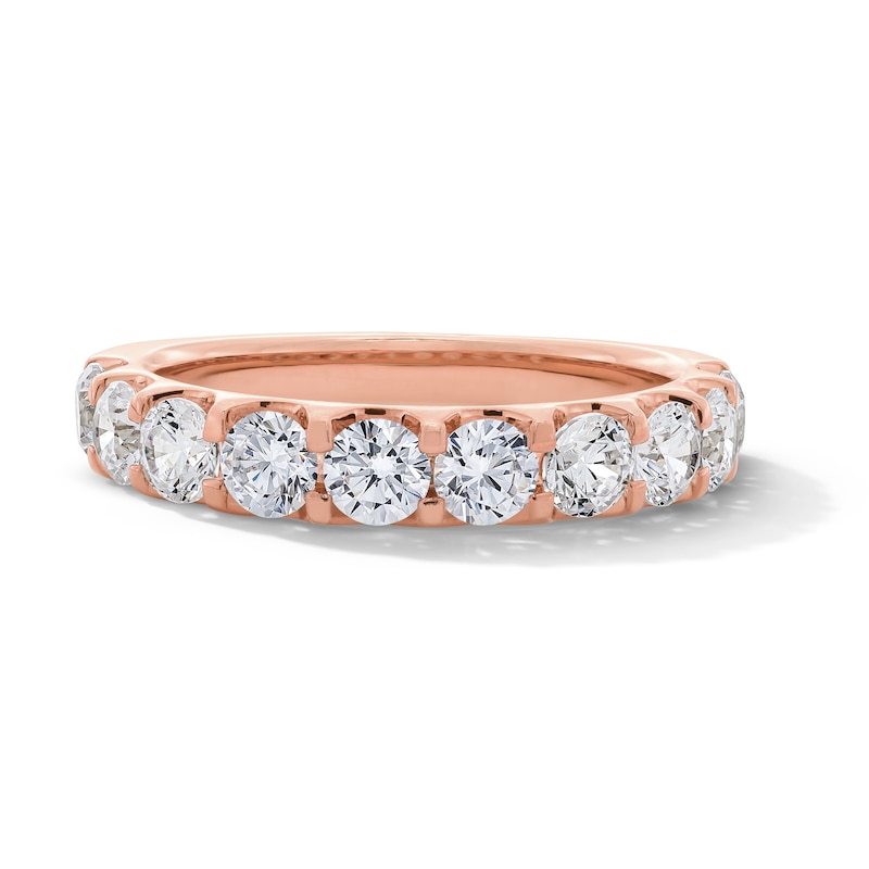 Main Image 1 of 1-1/2 CT. T.W. Certified Lab-Grown Diamond Anniversary Band in 14K Rose Gold (F/VS2)