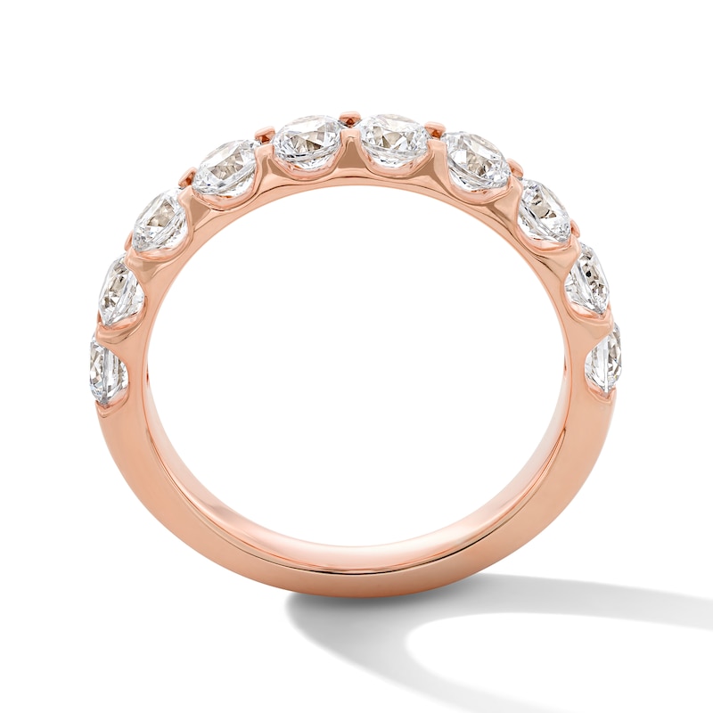 Main Image 2 of 1-1/2 CT. T.W. Certified Lab-Grown Diamond Anniversary Band in 14K Rose Gold (F/VS2)
