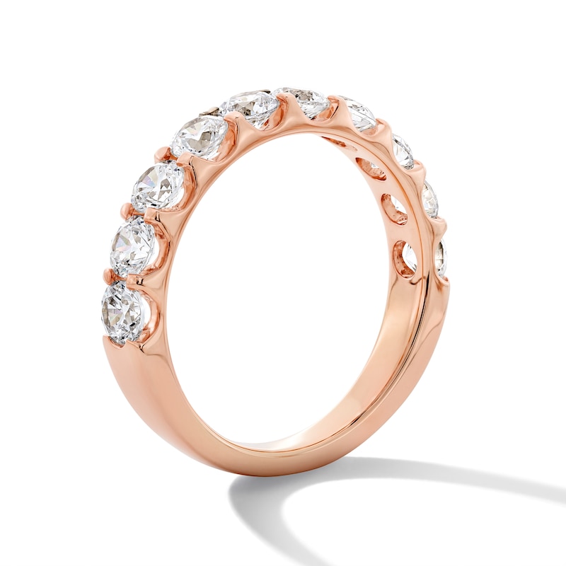 Main Image 3 of 1-1/2 CT. T.W. Certified Lab-Grown Diamond Anniversary Band in 14K Rose Gold (F/VS2)