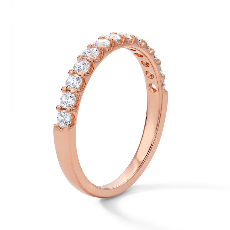 Main Image 5 of 3/8 CT. T.W. Diamond Anniversary Band in 10K Rose Gold