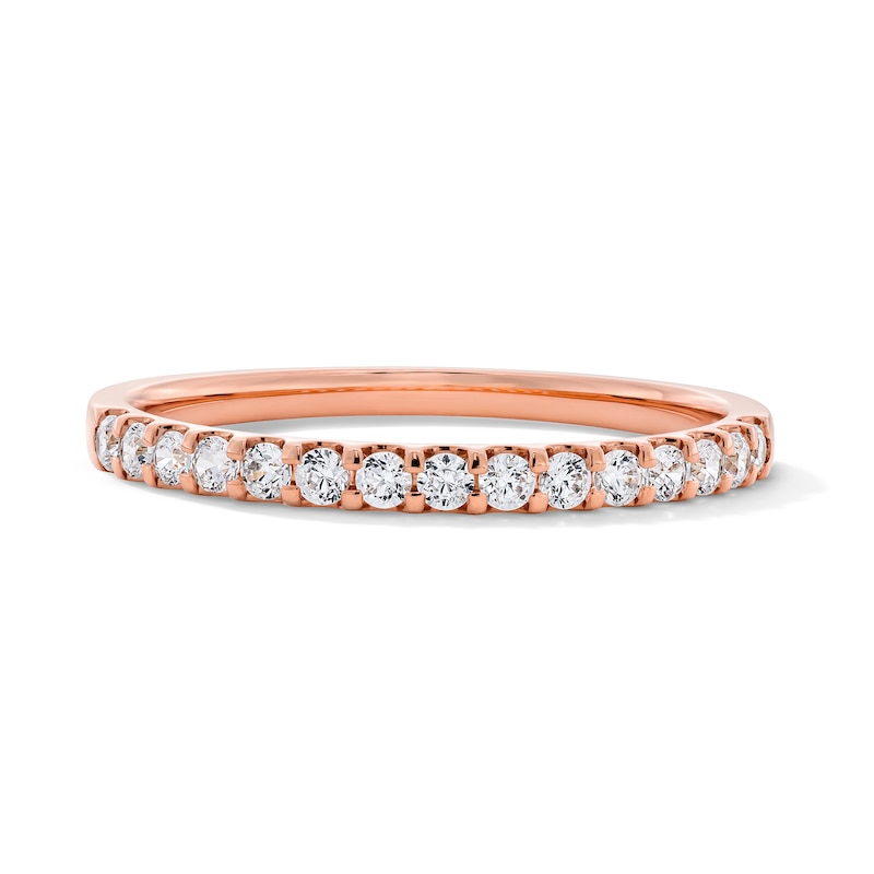 Main Image 1 of 1/4 CT. T.W. Certified Lab-Grown Diamond Band in 14K Rose Gold (F/VS2)