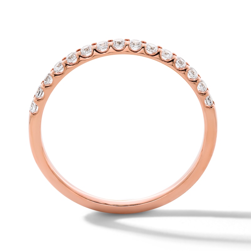 Main Image 2 of 1/4 CT. T.W. Certified Lab-Grown Diamond Band in 14K Rose Gold (F/VS2)
