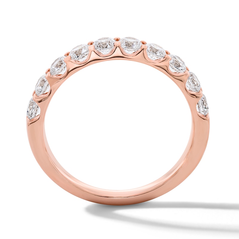 Main Image 2 of 1 CT. T.W. Certified Lab-Grown Diamond Band in 14K Rose Gold (F/VS2)