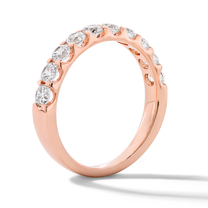 Main Image 3 of 1 CT. T.W. Certified Lab-Grown Diamond Band in 14K Rose Gold (F/VS2)