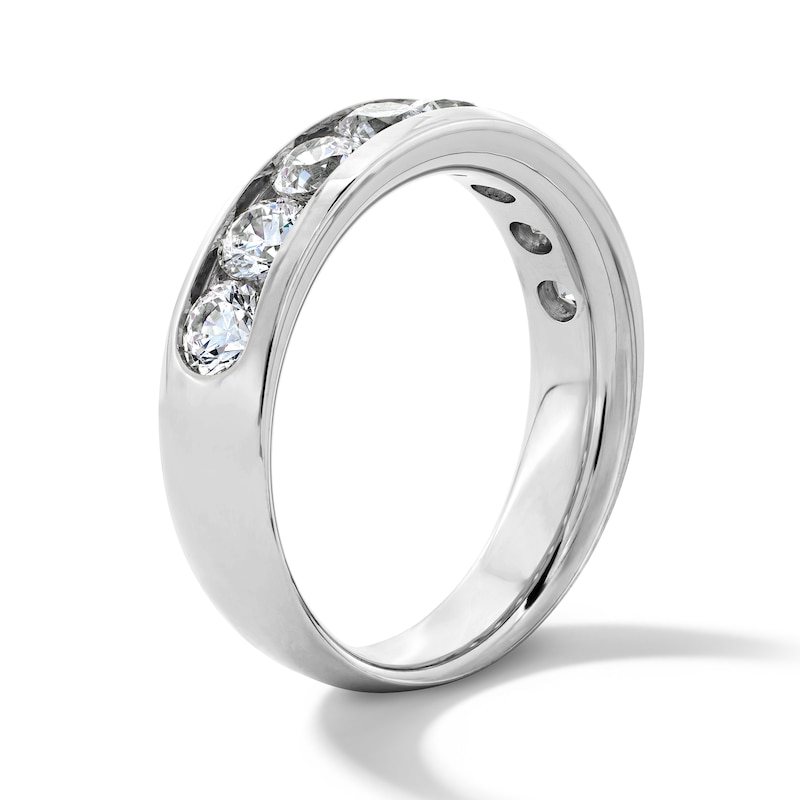 Main Image 3 of 2 CT. T.W. Certified Lab-Grown Diamond Channel-Set Band in 10K White Gold (F/VS2)