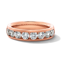 2 CT. T.W. Certified Lab-Grown Diamond Channel-Set Band in 10K Rose Gold (F/VS2)
