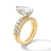 Thumbnail Image 2 of 5-1/2 CT. T.W. Pear-Shaped Certified Lab-Grown Diamond Bridal Set in 14K Yellow Gold (F/VS2)