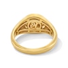 Thumbnail Image 4 of Pavé-Set Peridot Leo Zodiac Signet Ring in Sterling Silver with 18K Gold Plate