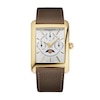 Thumbnail Image 1 of Men's Frederique Constant Classics Carrée Moon Phase Gold-Tone IP Watch with Silver-Tone Dial (Model: FC-265S4C5)