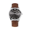 Thumbnail Image 1 of Men's Frederique Constant Classics Watch with Grey Dial and Brown Leather Strap (Model: FC-220DGS5B6)