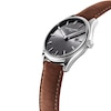 Thumbnail Image 2 of Men's Frederique Constant Classics Watch with Grey Dial and Brown Leather Strap (Model: FC-220DGS5B6)