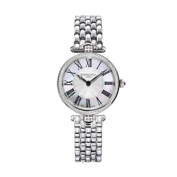 Ladies' Frederique Constant Art Deco 3/8 CT. T.W. Diamond Watch with Mother-of-Pearl Dial (Model: FC-200MPW2ARD6B)