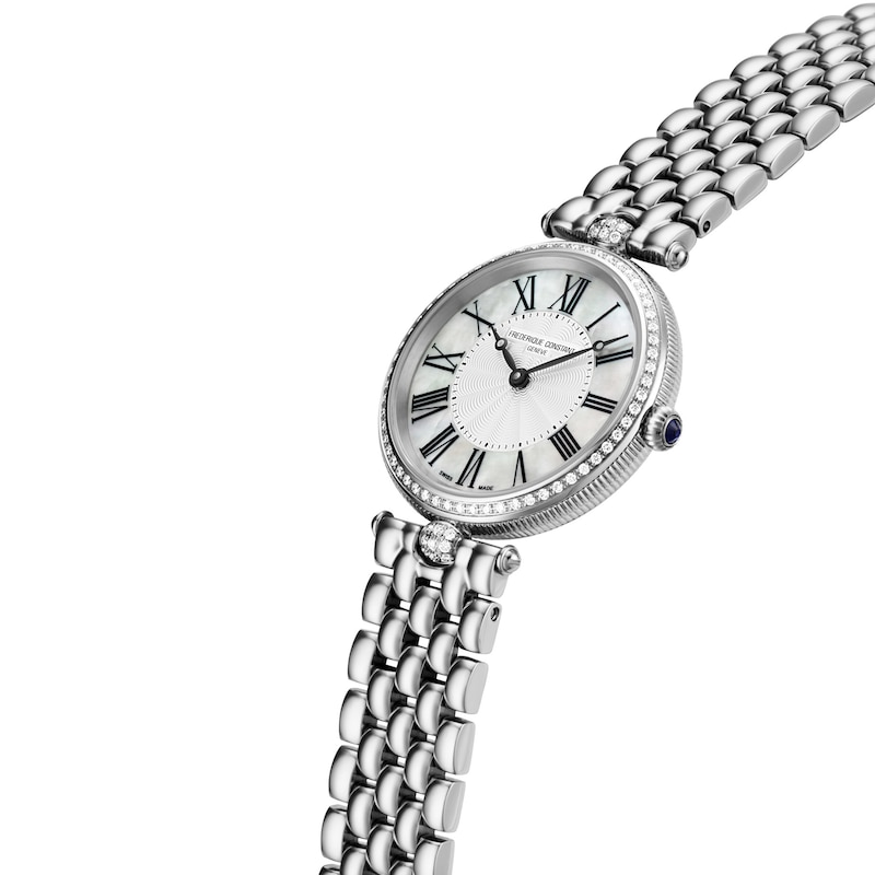 Main Image 2 of Ladies' Frederique Constant Art Deco 3/8 CT. T.W. Diamond Watch with Mother-of-Pearl Dial (Model: FC-200MPW2ARD6B)