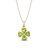 Thumbnail Image 1 of Four-Leaf Clover Peridot and Diamond Accent Pendant in 10K Gold