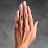 Thumbnail Image 2 of 2-1/2 CT. T.W. Oval Certified Lab-Grown Diamond Frame Engagement Ring in 14K Gold (F/VS2)