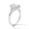 Thumbnail Image 5 of 2-1/2 CT. T.W. Emerald-Cut Certified Lab-Grown Diamond Frame Engagement Ring in 14K White Gold (F/VS2)