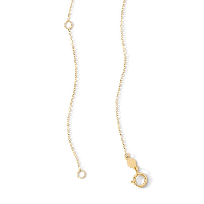 Main Image 3 of Beaded Circle Necklace in Hollow 10K Gold